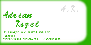 adrian kszel business card